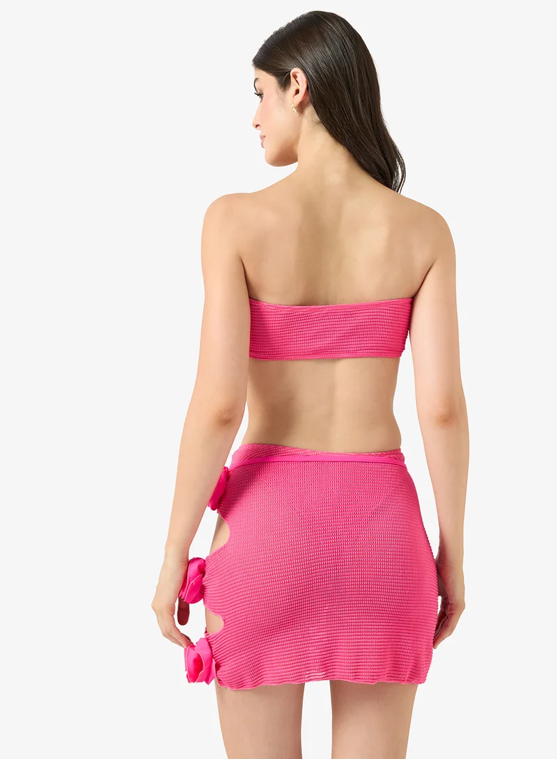 جينجر 3PC Floral Bikini Set with Skirt